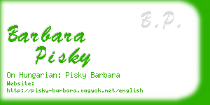 barbara pisky business card